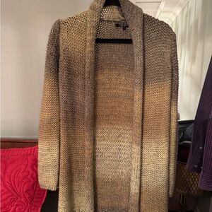 Elegant Gradient Open-Front Cardigan